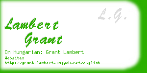 lambert grant business card